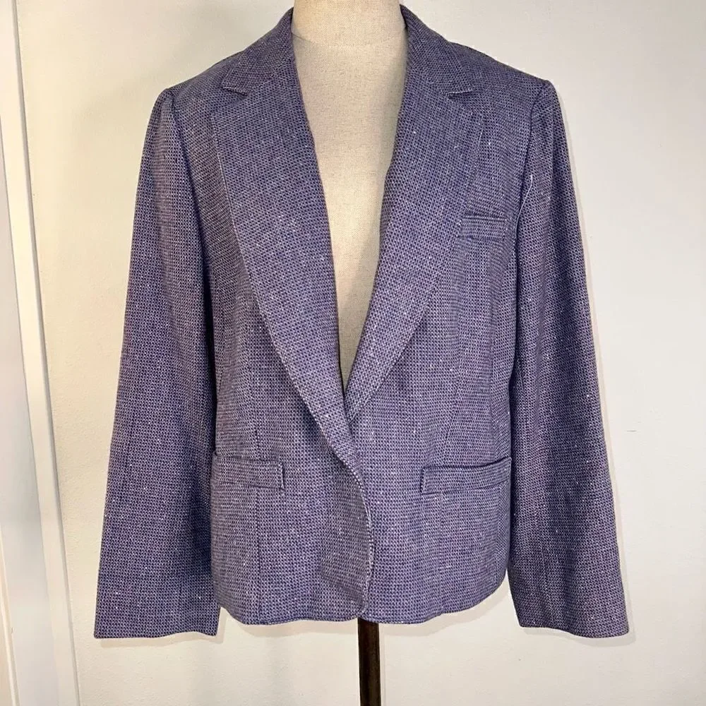 Vintage‎ Pendleton Purple Wool Tweed Blazer Womens Pastel Preppy Career